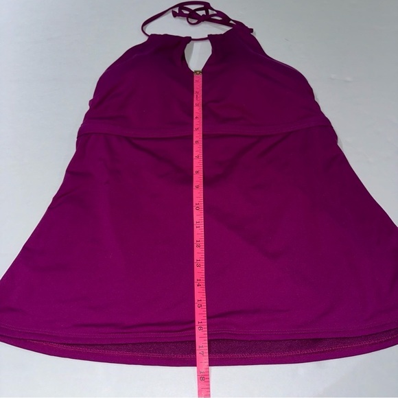 Athleta High Neck Keyhole Tankini In Exotic Fuchsia - Picture 10 of 10